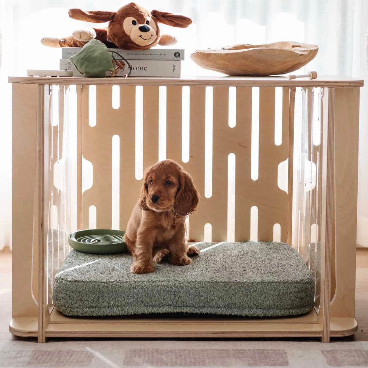 Teddy Dog Crate - Designer Furniture Style Crate