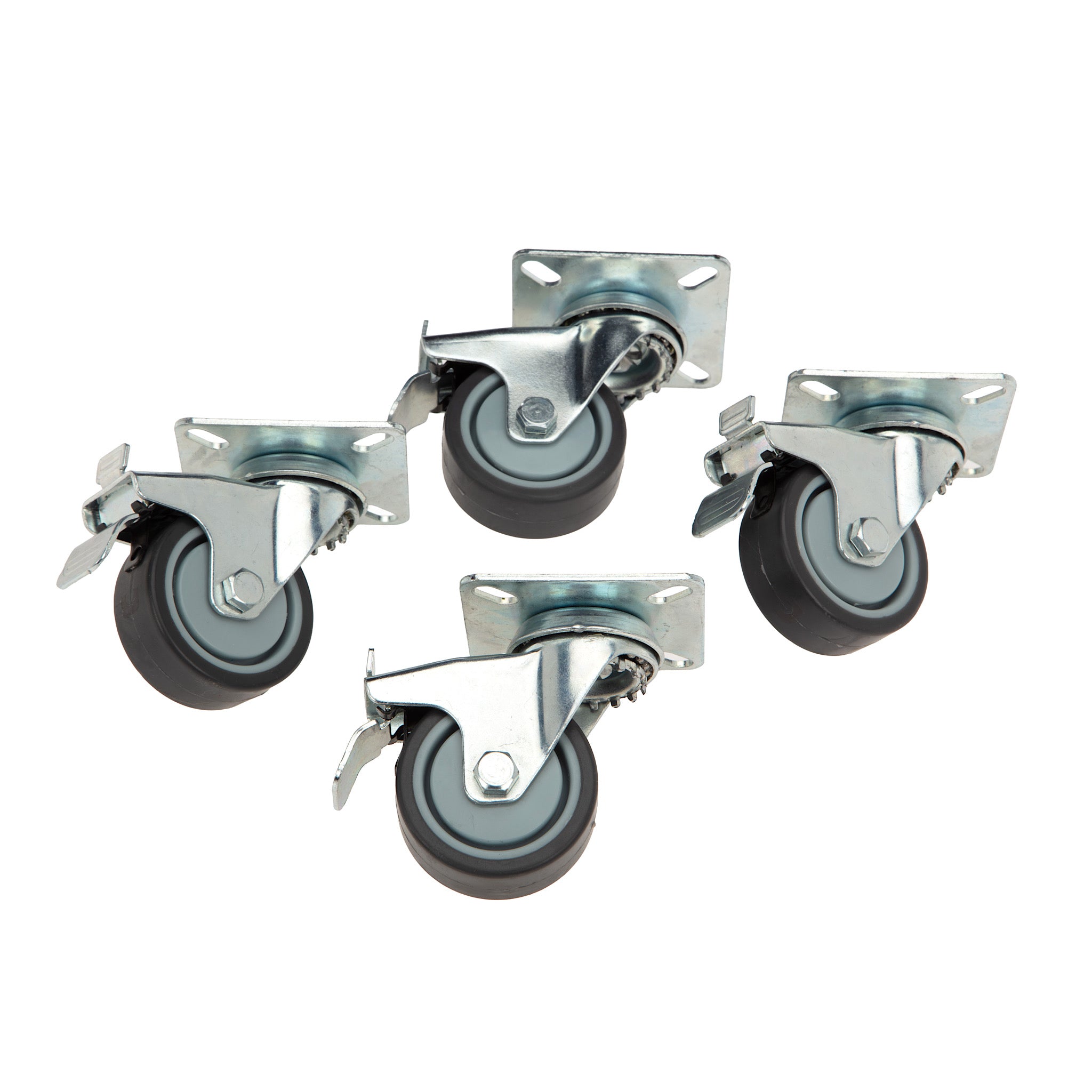 Swivel Castor Wheels with Brakes (set of 4)